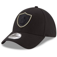Men's Oakland Raiders New Era Black Tone Tech Three 39THIRTY Flex Hat 3016177